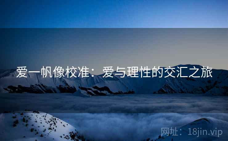 爱一帆像校准:爱与理性的交汇之旅