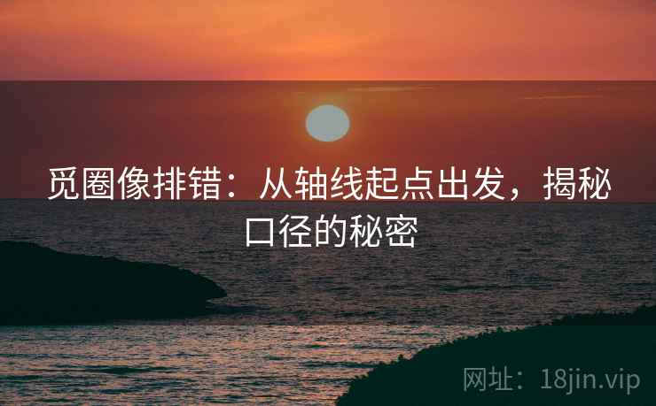 觅圈像排错：从轴线起点出发，揭秘口径的秘密  第2张