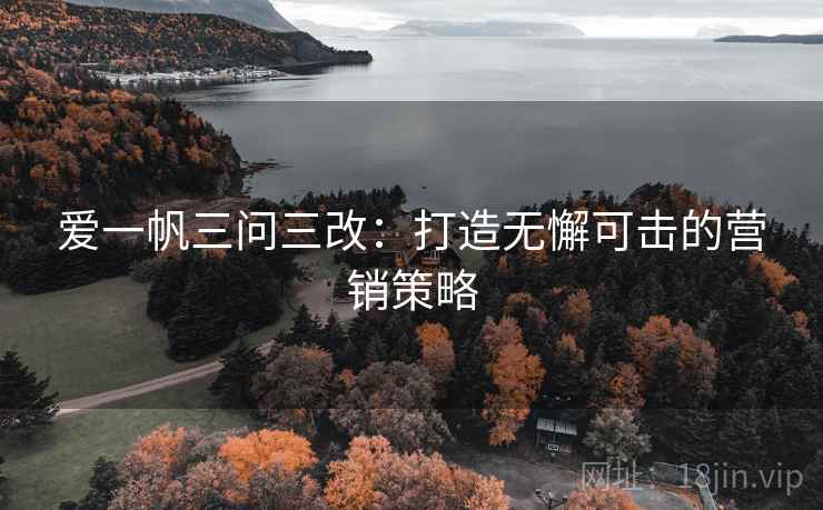 爱一帆三问三改：打造无懈可击的营销策略