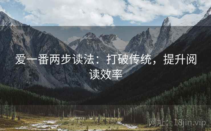 爱一番两步读法：打破传统，提升阅读效率  第1张