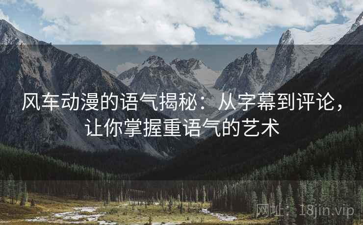 风车动漫的语气揭秘：从字幕到评论，让你掌握重语气的艺术  第2张